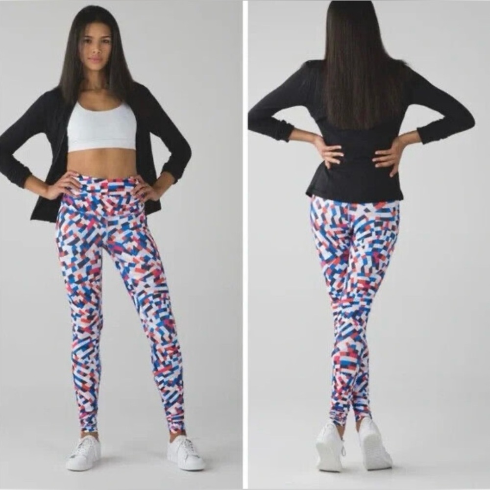 Lululemon Wunder Under Pant Hi-Rise Capoeira Multi Confetti Women’s size 6